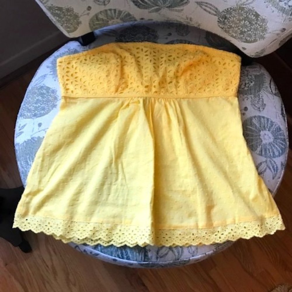 💗Cute Yellow Top by Moda International - Size Large NWOT